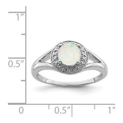 Sterling Silver Diamond Birthstone Ring – view 6