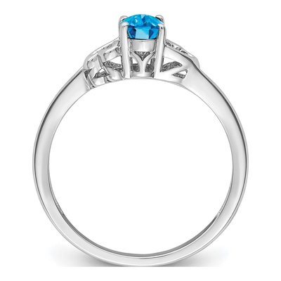 Sterling Silver Swiss Blue Topaz Ring – view 3