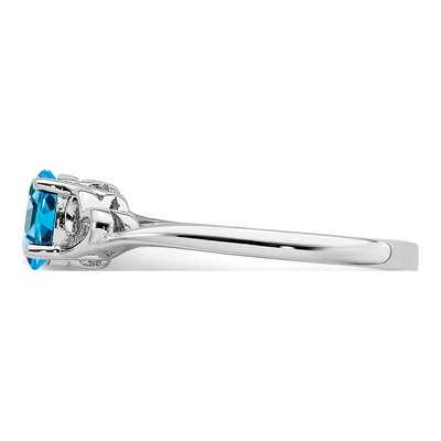 Sterling Silver Swiss Blue Topaz Ring – view 5