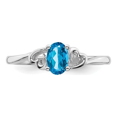 Sterling Silver Swiss Blue Topaz Ring – view 6