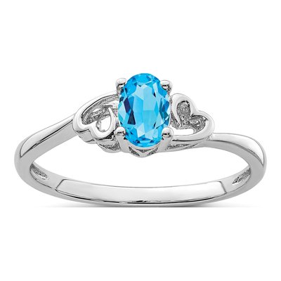 Sterling Silver Swiss Blue Topaz Ring