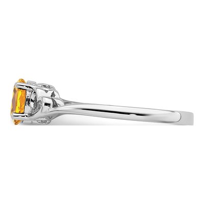 Sterling Silver Citrine Ring – view 5