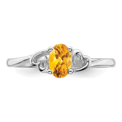 Sterling Silver Citrine Ring – view 6