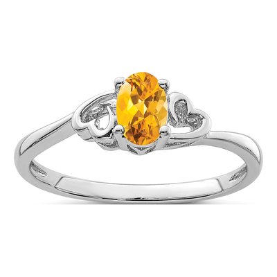 Sterling Silver Citrine Ring