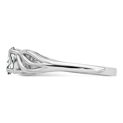 Sterling Silver White Topaz Ring – view 4