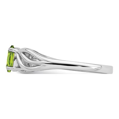 Sterling Silver Peridot Ring – view 4