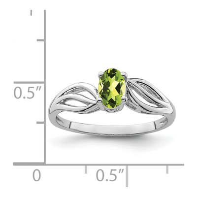 Sterling Silver Peridot Ring – view 5