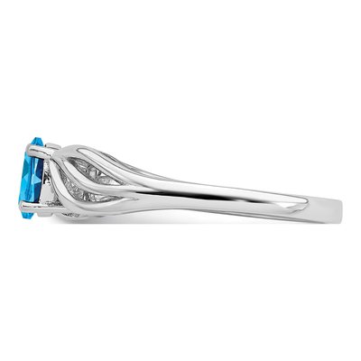 Sterling Silver Swiss Blue Topaz Ring – view 4