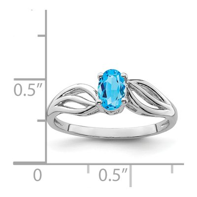 Sterling Silver Swiss Blue Topaz Ring – view 5