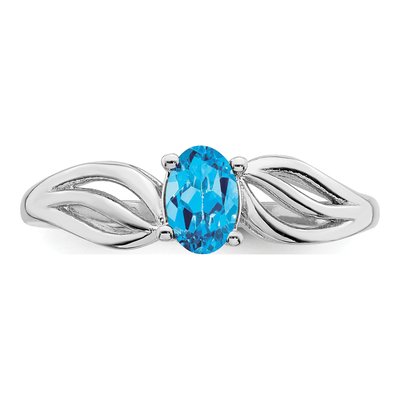 Sterling Silver Swiss Blue Topaz Ring – view 6