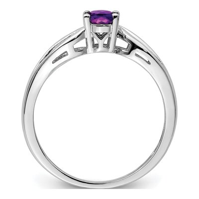 Sterling Silver Amethyst Ring – view 3