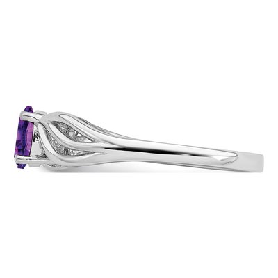 Sterling Silver Amethyst Ring – view 4