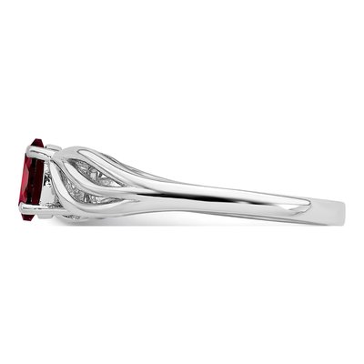 Sterling Silver Garnet Ring – view 4