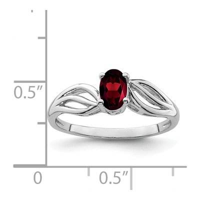 Sterling Silver Garnet Ring – view 5