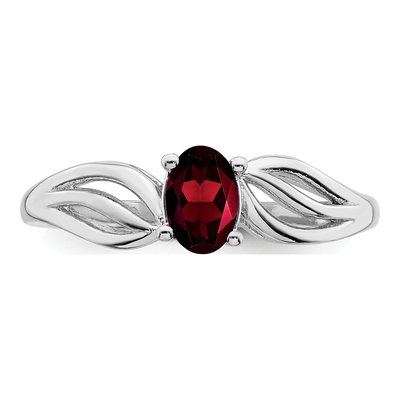 Sterling Silver Garnet Ring – view 6