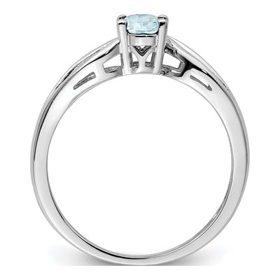 Sterling Silver Aquamarine Ring – view 3