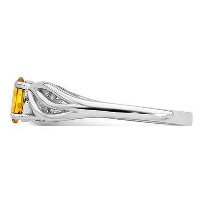 Sterling Silver Citrine Ring – view 4