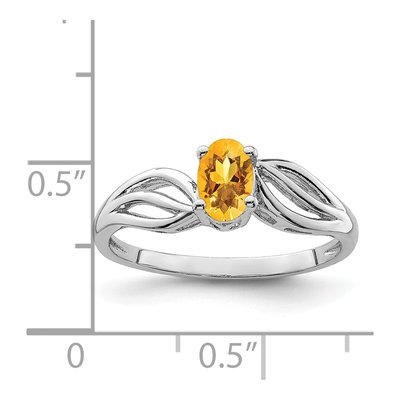 Sterling Silver Citrine Ring – view 5