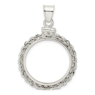 Sterling Silver Coin Bezel Pendant – view 4