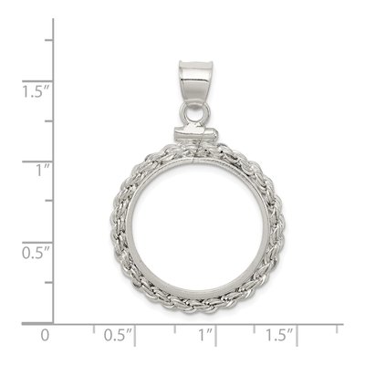 Sterling Silver Coin Bezel Pendant – view 5