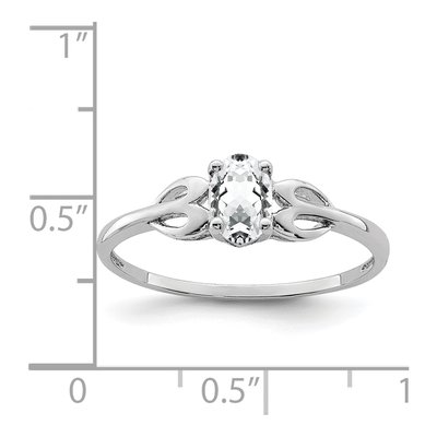 Sterling Silver White Topaz Ring – view 5