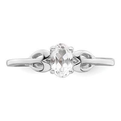 Sterling Silver White Topaz Ring – view 6