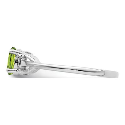 Sterling Silver Peridot Ring – view 4
