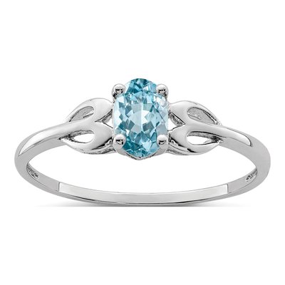 Sterling Silver Swiss Blue Topaz Ring