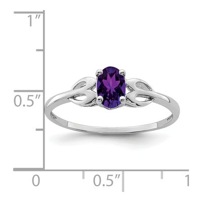 Sterling Silver Amethyst Girls' Ring – view 5
