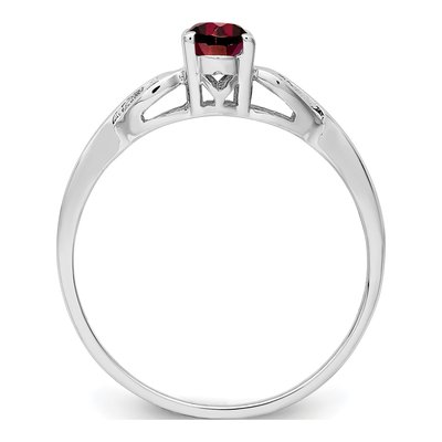 Sterling Silver Garnet Ring – view 3