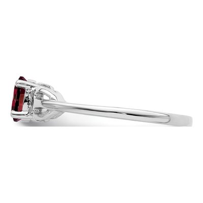 Sterling Silver Garnet Ring – view 4