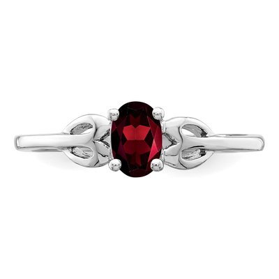 Sterling Silver Garnet Ring – view 6