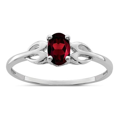 Sterling Silver Garnet Ring