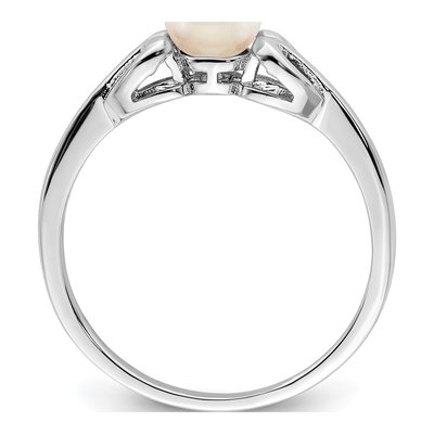 Sterling Silver Freshwater Cultured Pearl Ring – view 2