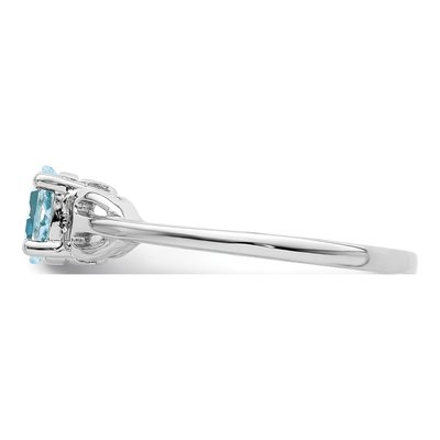 Sterling Silver Aquamarine Ring – view 4