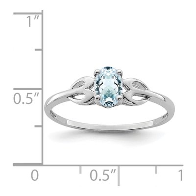 Sterling Silver Aquamarine Ring – view 5