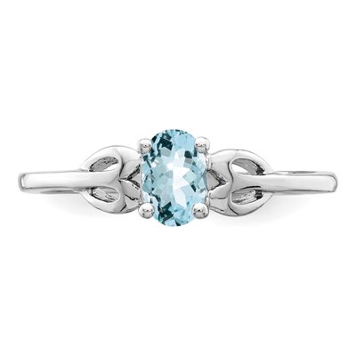 Sterling Silver Aquamarine Ring – view 6