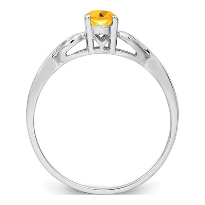 Sterling Silver Citrine Ring – view 3