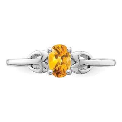 Sterling Silver Citrine Ring – view 6