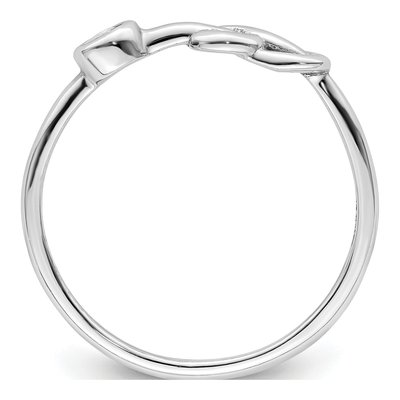 Sterling Silver White Topaz Infinity Ring – view 3
