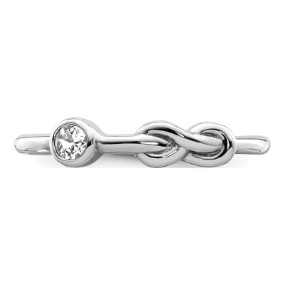 Sterling Silver White Topaz Infinity Ring – view 6
