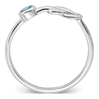 Sterling Silver London Blue Topaz Infinity Ring – view 3