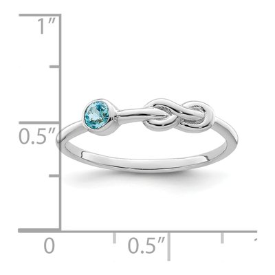 Sterling Silver London Blue Topaz Infinity Ring – view 4