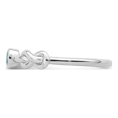Sterling Silver London Blue Topaz Infinity Ring – view 5