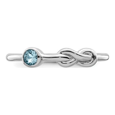Sterling Silver London Blue Topaz Infinity Ring – view 6