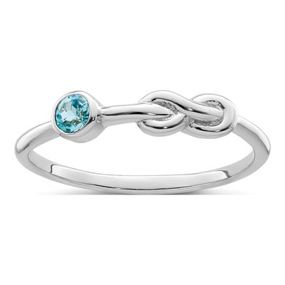 Sterling Silver London Blue Topaz Infinity Ring