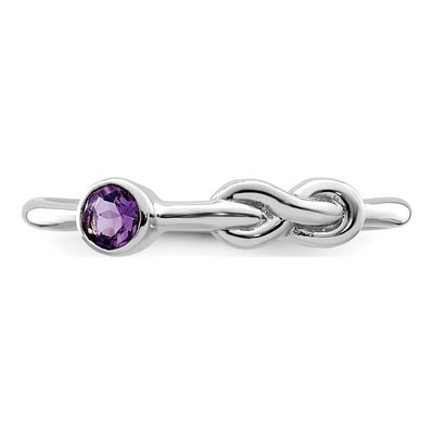 Sterling Silver Amethyst Infinity Ring – view 6