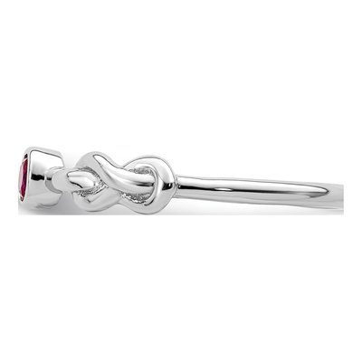 Sterling Silver Lab-Created Ruby Infinity Ring – view 5