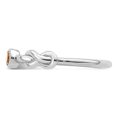 Sterling Silver Citrine Infinity Ring – view 5