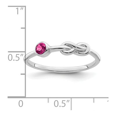 Sterling Silver Pink Tourmaline Infinity Ring – view 4